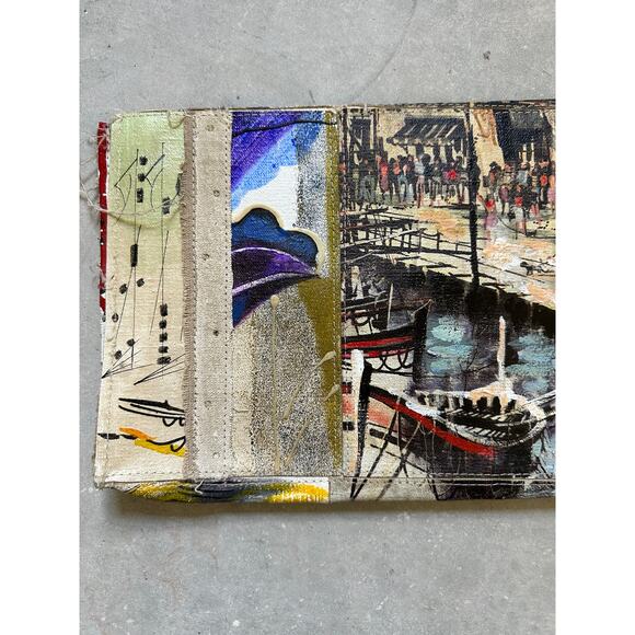 Anthropologie Painted Canvas Clutch Purse - Picture 10 of 16